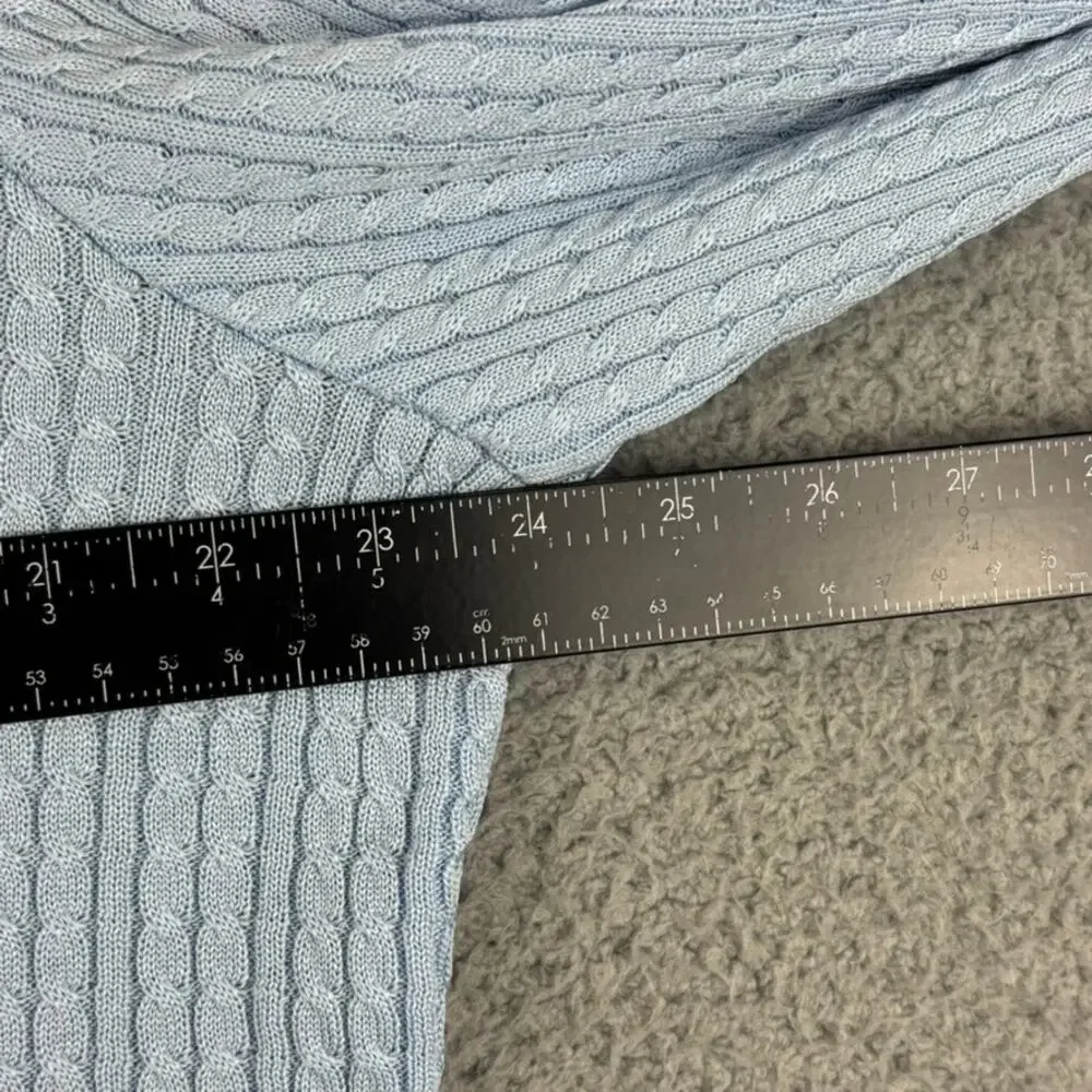 Misook Cardigan XL Santana Knit Blazer Minimalist Lightweight Office Career Blue - Picture 6 of 9